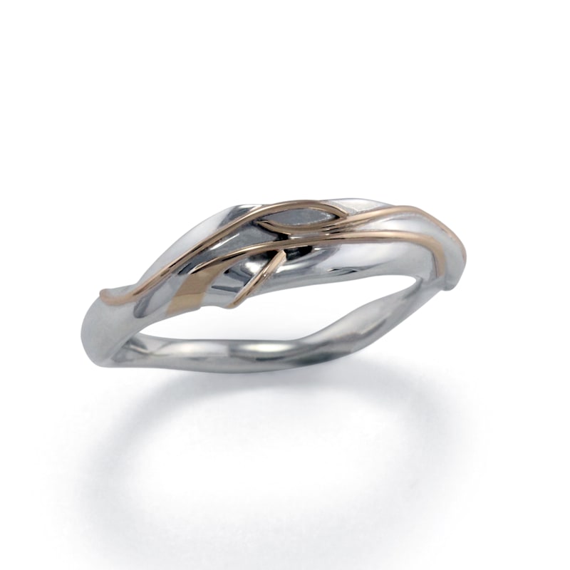 Thumbnail of Flowing Sterling Silver & Gold Ring image