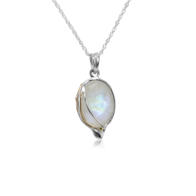 Thumbnail of Fluid Silver Moonstone Necklace image