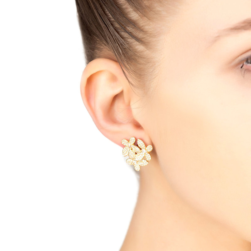 Thumbnail of Flowers Large Stud Earrings Rosegold image