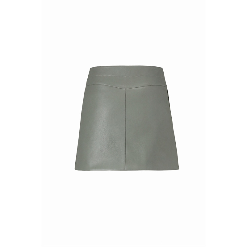 Thumbnail of Faux Leather A-Line Skirt image