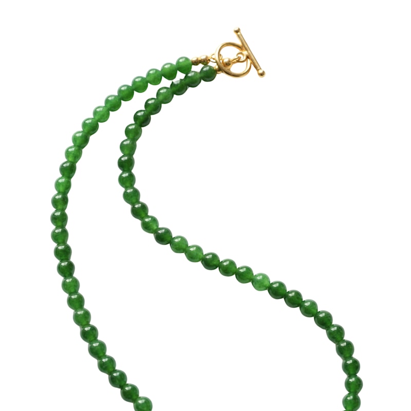 Thumbnail of Forest Green Chalcedony Beaded Necklace image