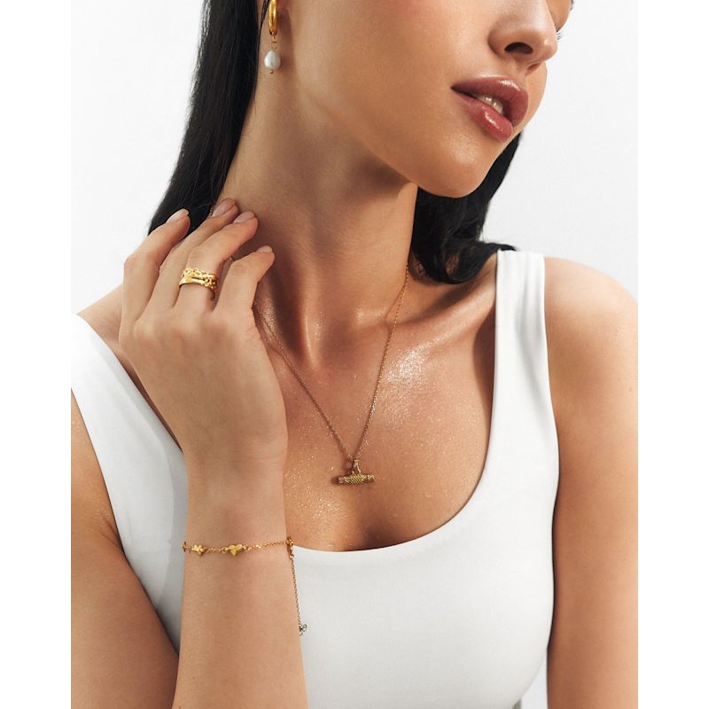 Thumbnail of Forever Hearts Triple Heart 14K Gold Bracelet image