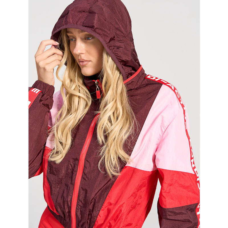Thumbnail of Forma Cropped Windbreaker Hoodie - Fig Multi image