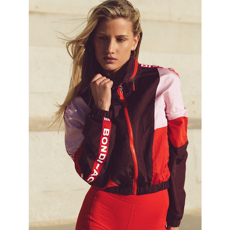 Thumbnail of Forma Cropped Windbreaker Hoodie - Fig Multi image