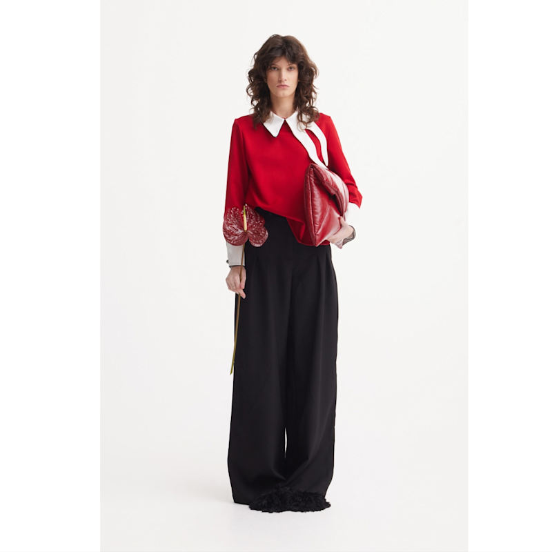 Thumbnail of Formal Wide Leg Palazzo Trousers Black image