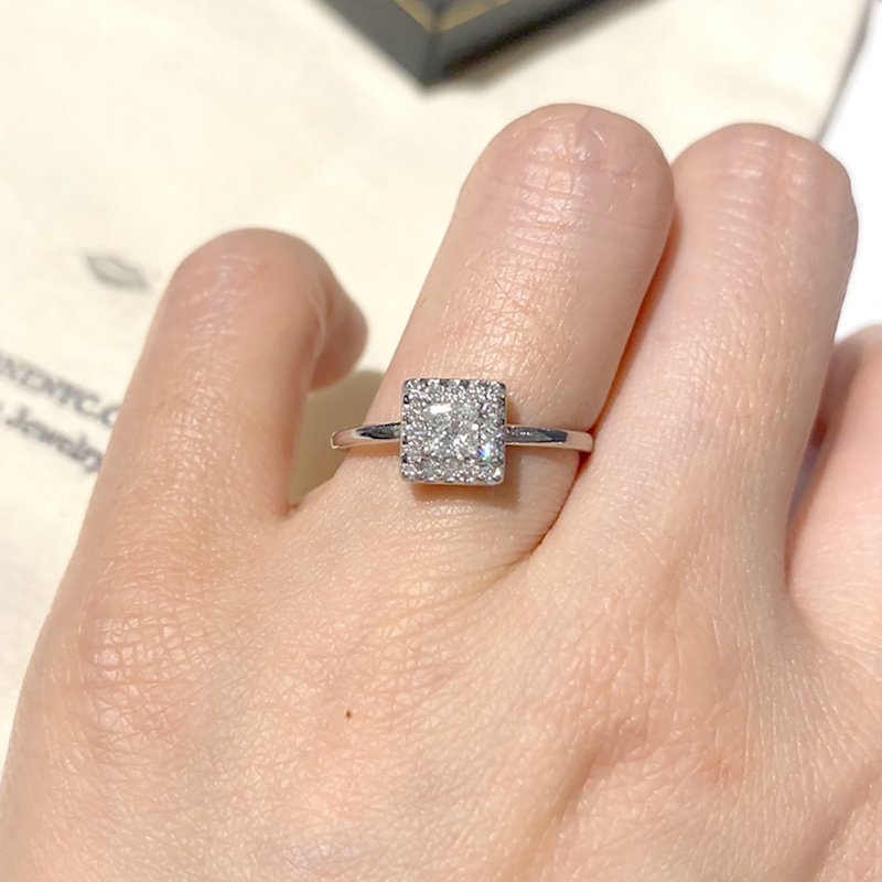 Thumbnail of Natural Princess Cut Diamond Engagement Ring image