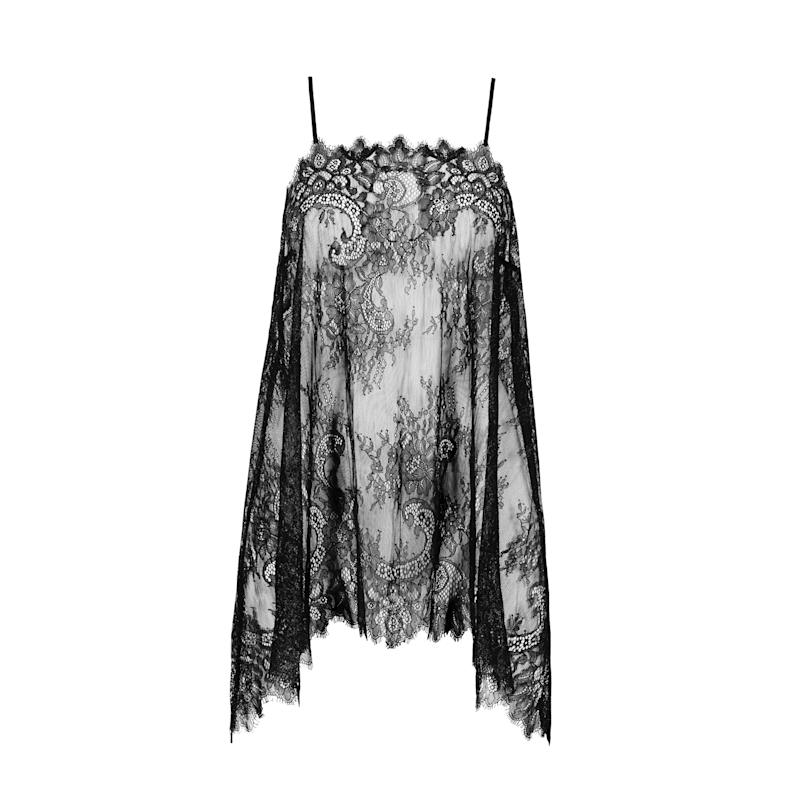 Thumbnail of Fortuna Lace Top Long, Color Black Kiss image
