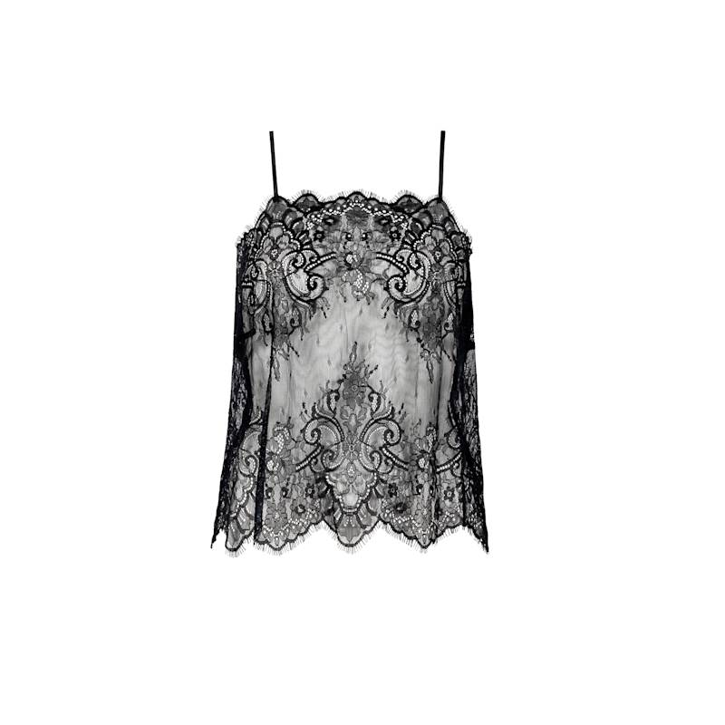 Thumbnail of Fortuna Lace Top Short, Color Black Kiss image