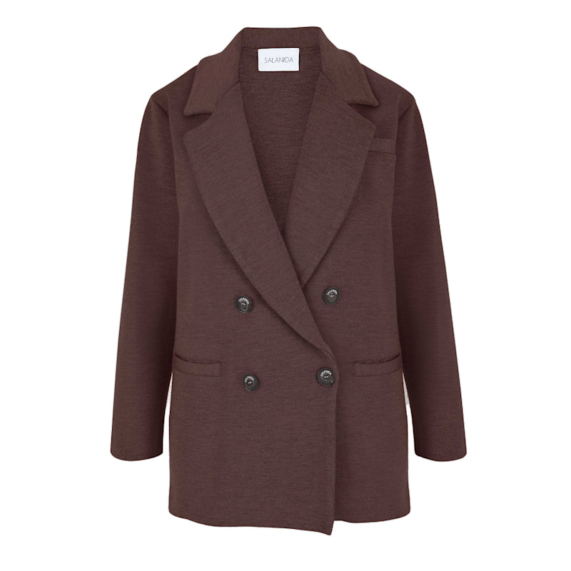 Thumbnail of Forza Knitted Merino Blazer Chocolate image