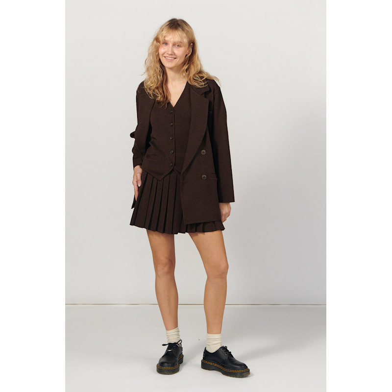 Thumbnail of Forza Knitted Merino Blazer Chocolate image