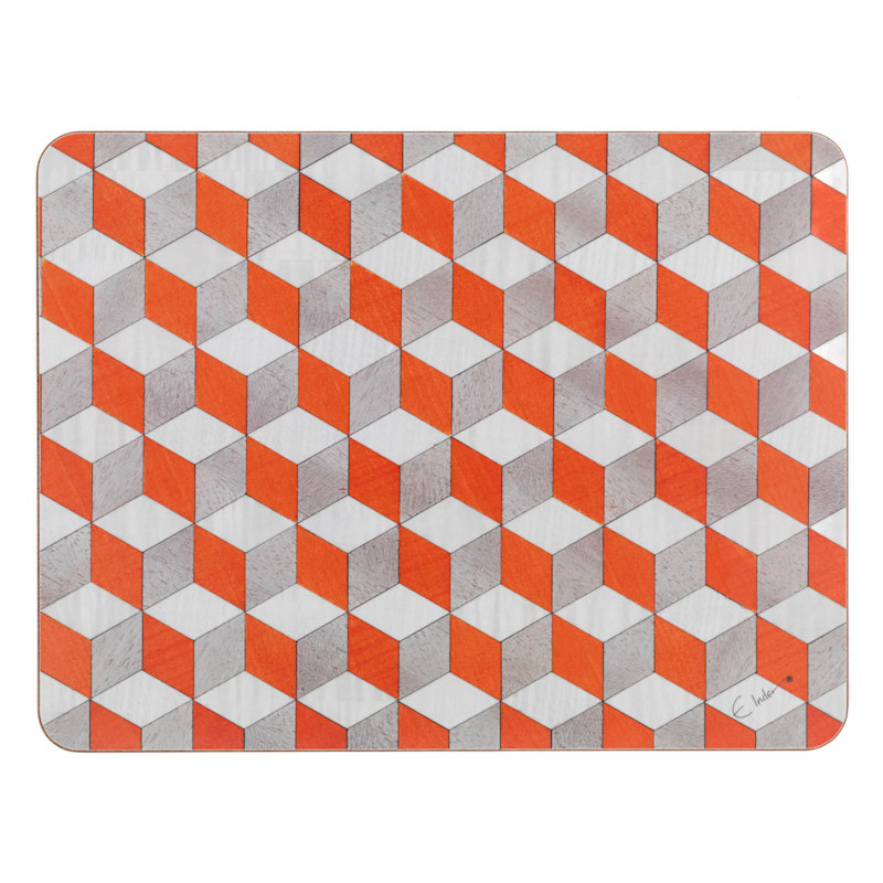 Thumbnail of Two Chopping Board Set In Bold Geometric Design. Heat Proof Melamine. Makes A Luxurious Gift. image
