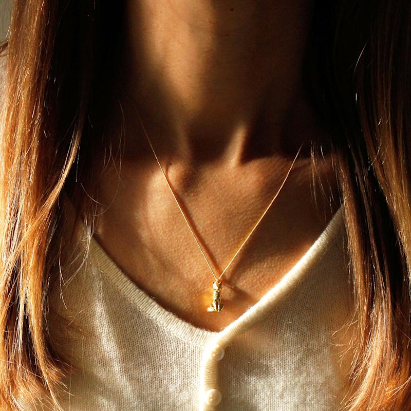Thumbnail of Fox Necklace – Small, Sitting - Gold image