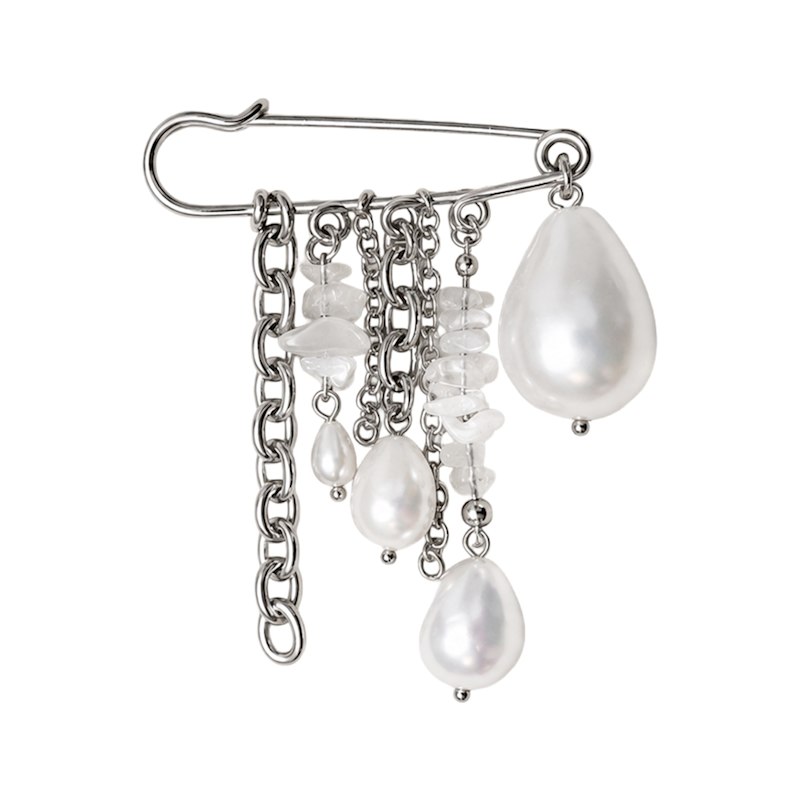 Thumbnail of Fragment Pearl & Quartz Brooch image