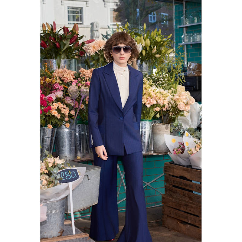Thumbnail of Toni Suit Jacket / Navy & Red Pinstripe Italian Wool image