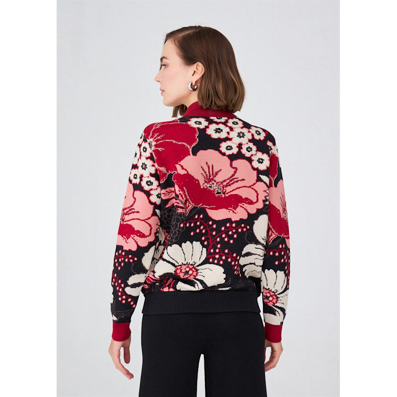 Thumbnail of Organic Cotton Knit Glittery Bomber Jacket - Multicolour image