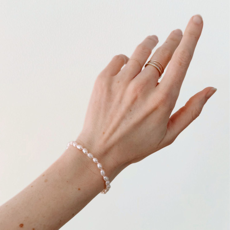 Thumbnail of Freshwater Pink Pearl Bracelet image