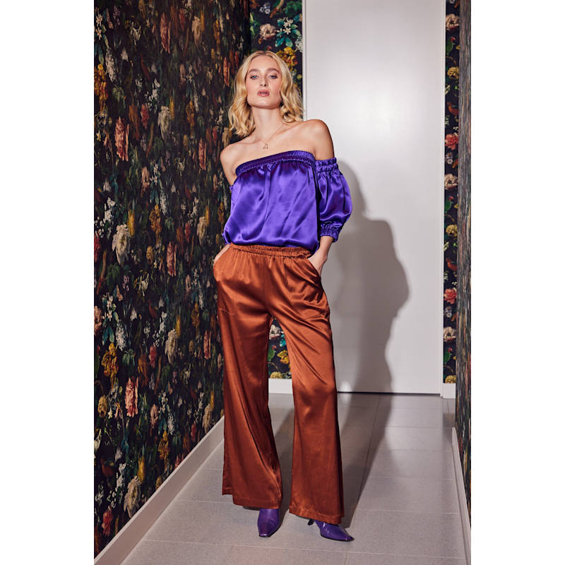 Thumbnail of Off The Shoulder Top In Purple image