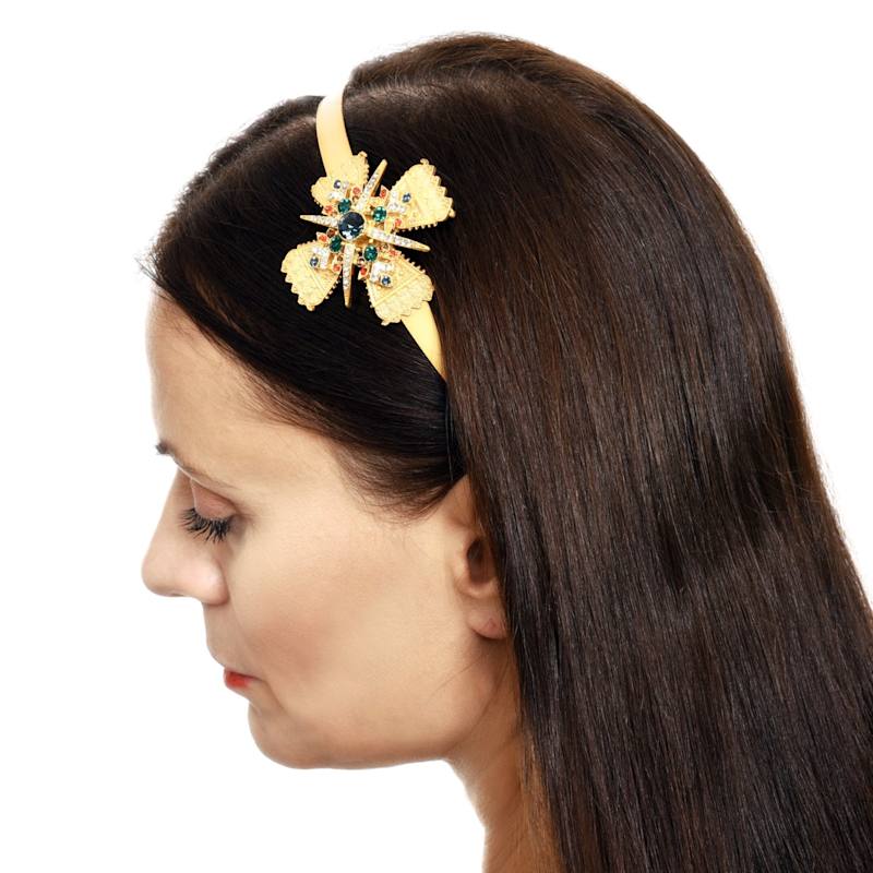 Thumbnail of Frida Headband Gold Plated With Crystal Cross image