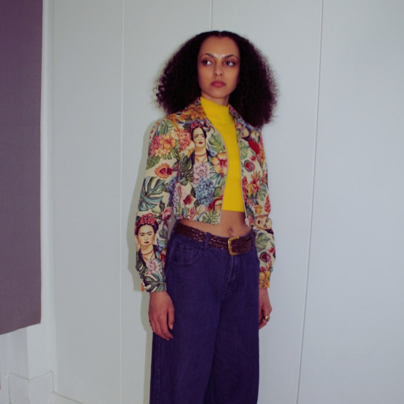 Thumbnail of Frida Tapestry Cropped Upcycled Jacket image