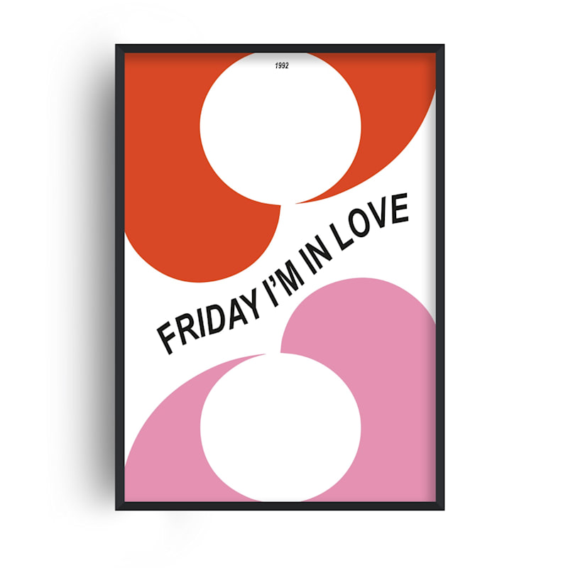 Thumbnail of Friday I'm In Love Music Inspired Giclée Art Print image