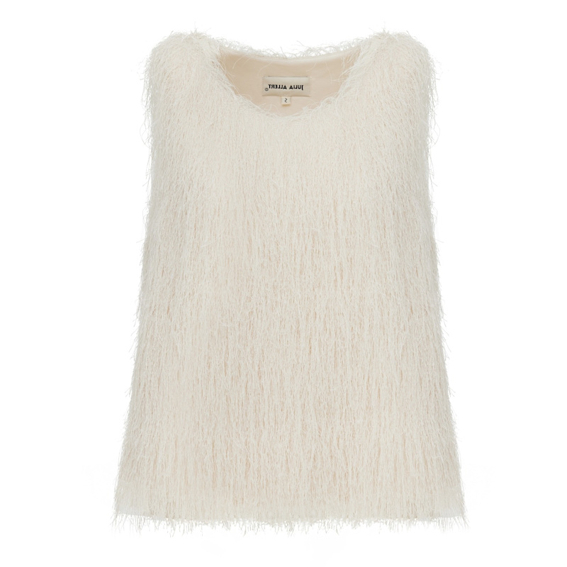 Thumbnail of Fringe Sleeveless Top – Ivory image