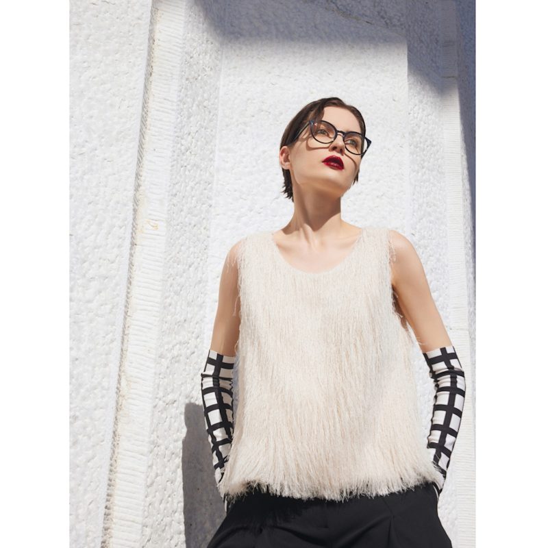 Thumbnail of Fringe Sleeveless Top – Ivory image