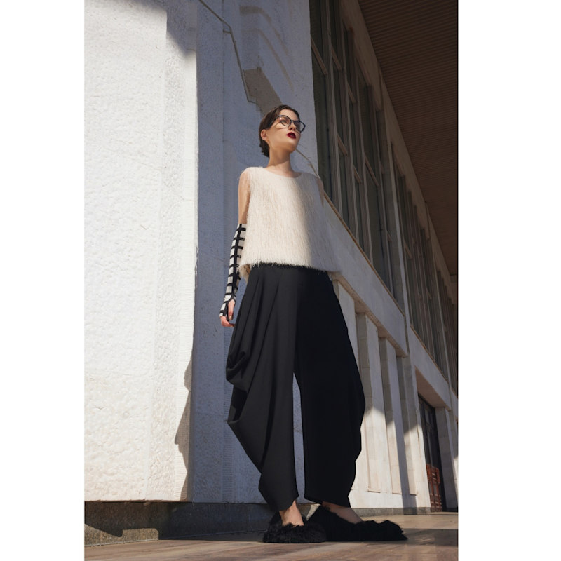 Thumbnail of Fringe Sleeveless Top – Ivory image