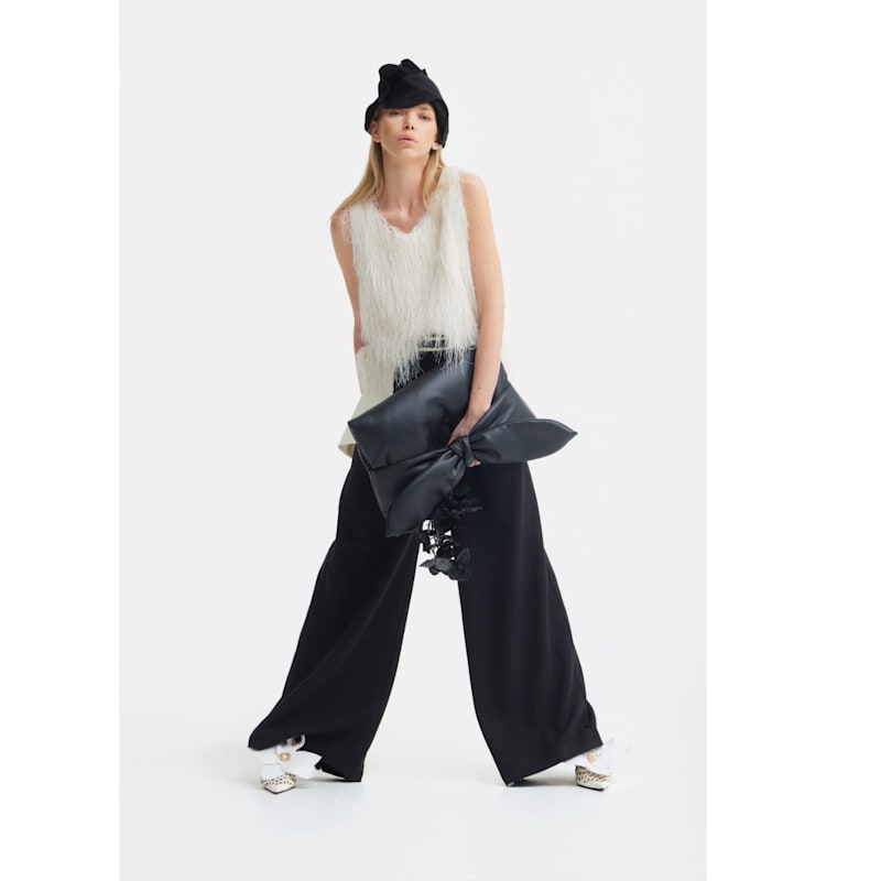 Thumbnail of Fringe Sleeveless Top – Ivory image