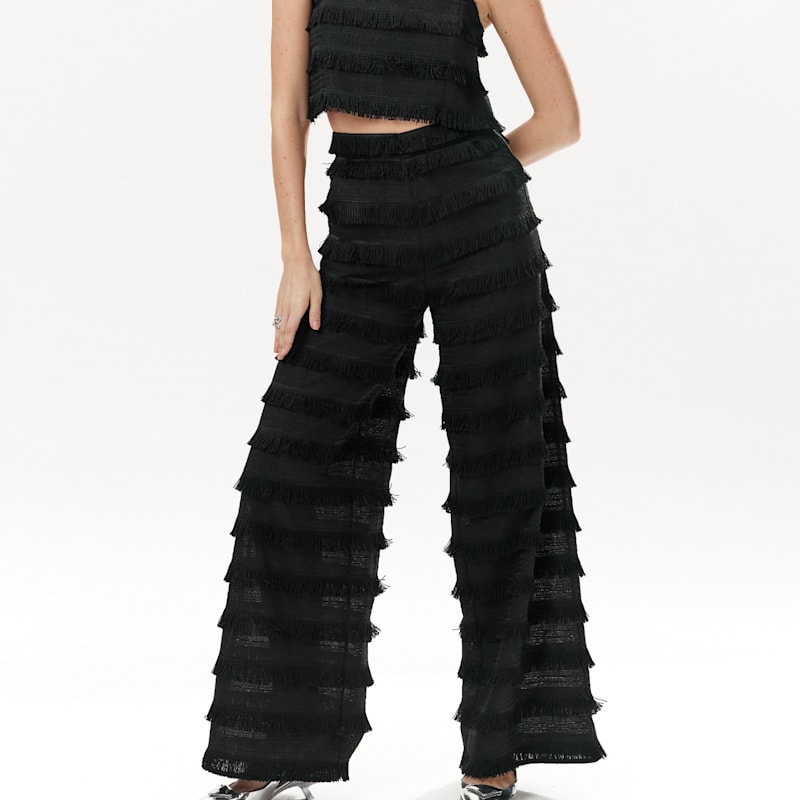 Thumbnail of Fringe Wide Leg Pants image