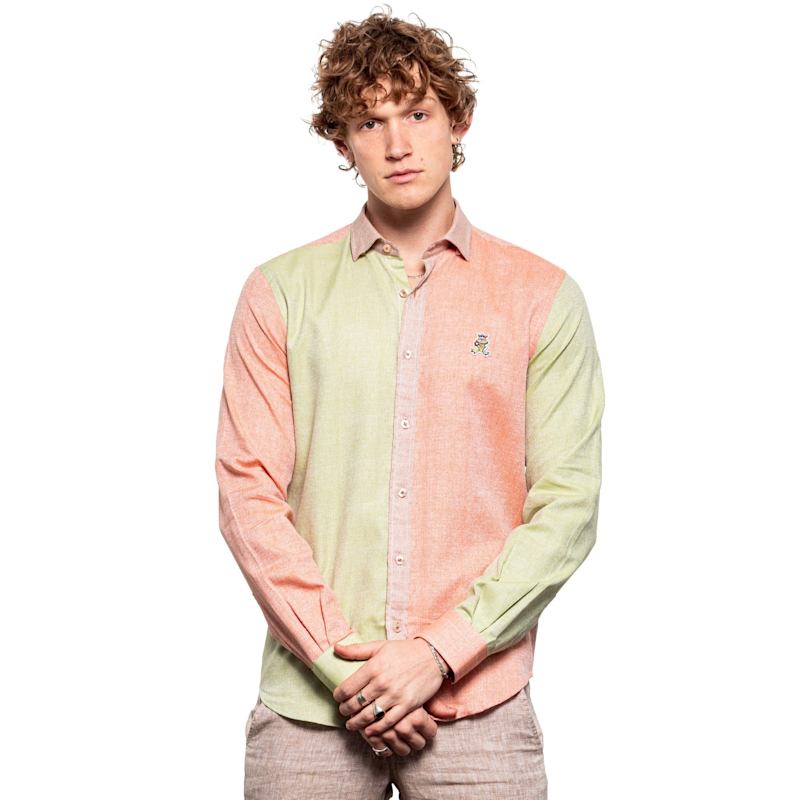 Thumbnail of Frog Color Block Button Down Shirt - Summer Fields image