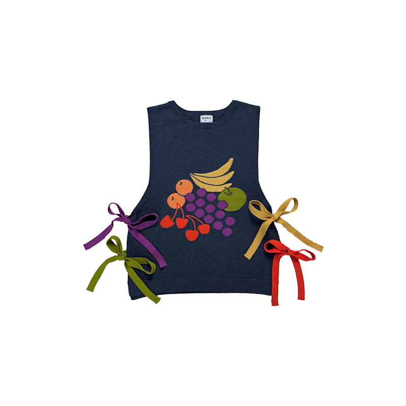 Thumbnail of Fruit Bowl Vest - Denim Melange image