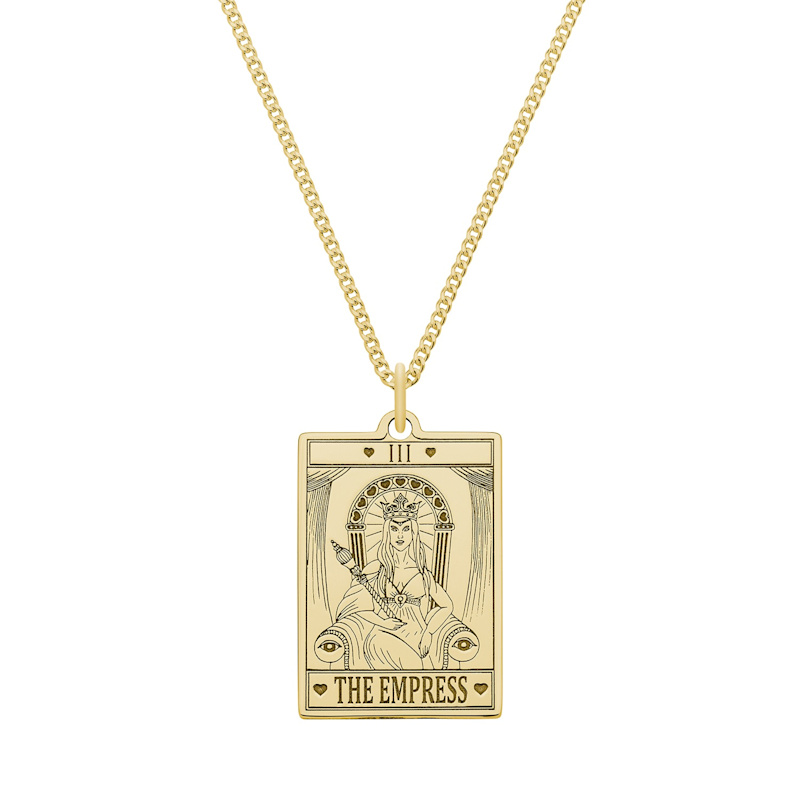 Thumbnail of Small 9ct 375 Gold “The Empress” Tarot Card Necklace image