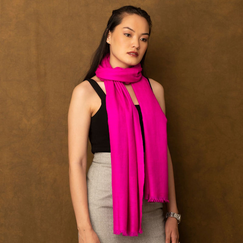 Thumbnail of Fuchsia Pure Pashmina Scarf image
