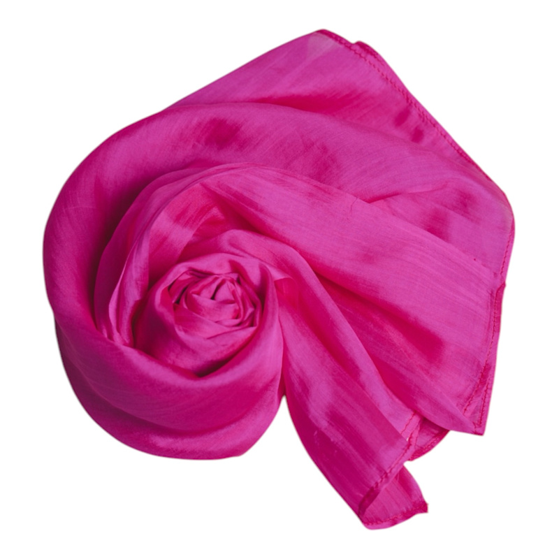 Thumbnail of Fuchsia Glow Habotai Silk Scarf – Wedding Silk Shawl Wrap image