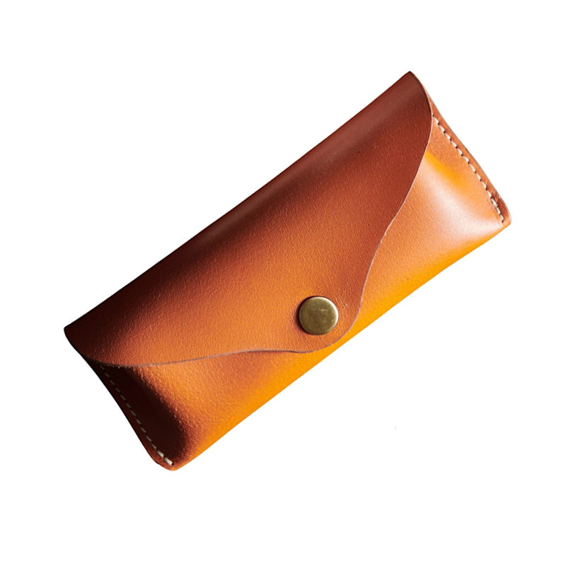 Thumbnail of Full Grain Leather Glasses Case - Tan image