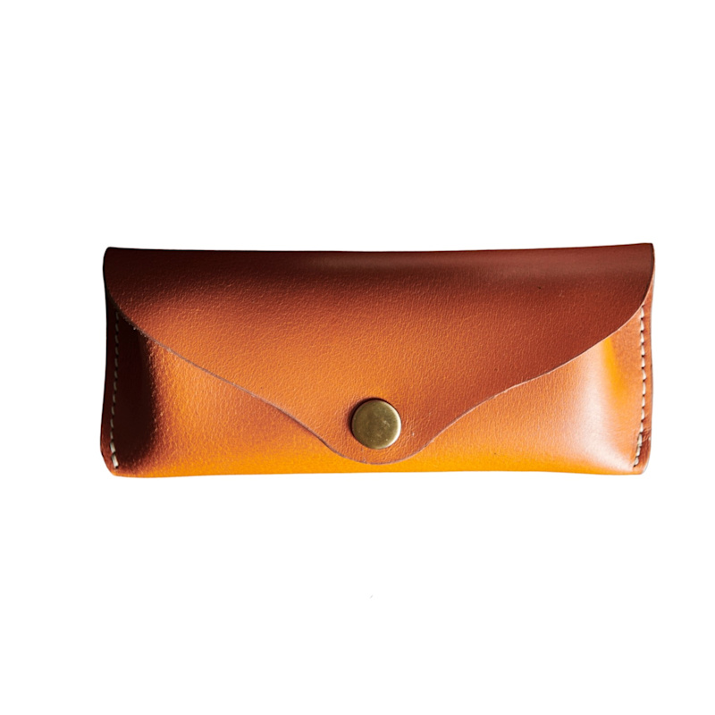 Thumbnail of Full Grain Leather Glasses Case - Tan image