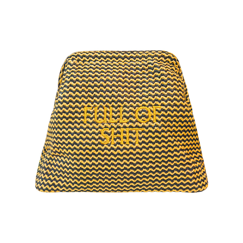 Thumbnail of Full Of Shit Gold Straw Clutch image