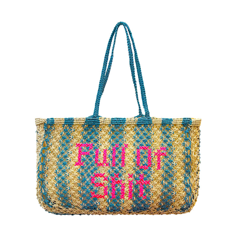 Thumbnail of Full Of Shit Pink Jute Bag image