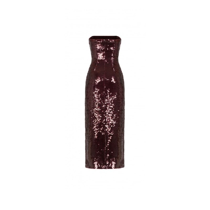 Thumbnail of Full Sequined Strapless Midi Dress image
