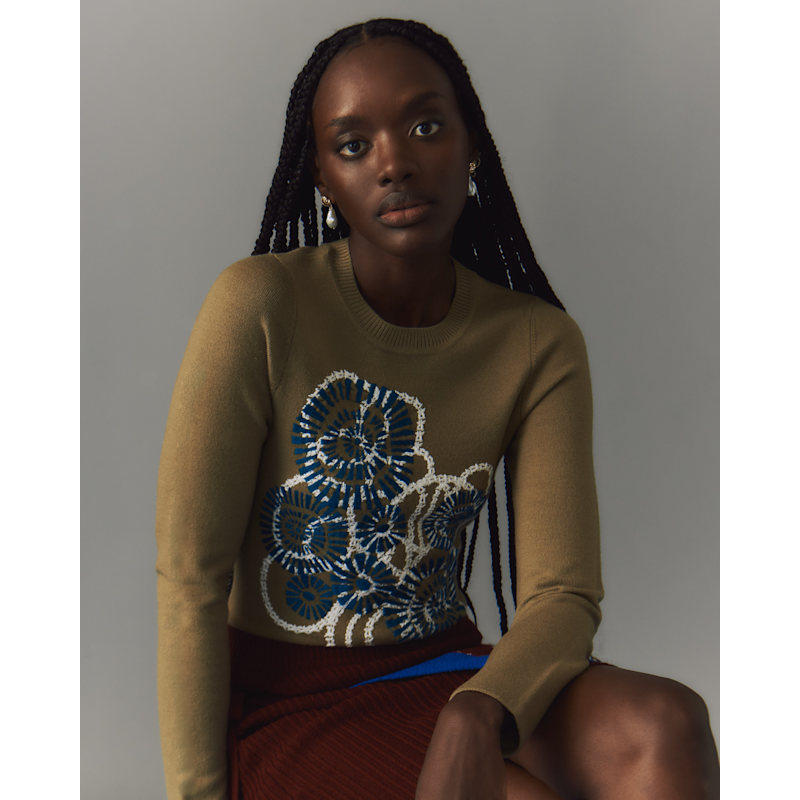 Thumbnail of Fully Fashioning Beck Sweater - Khaki image