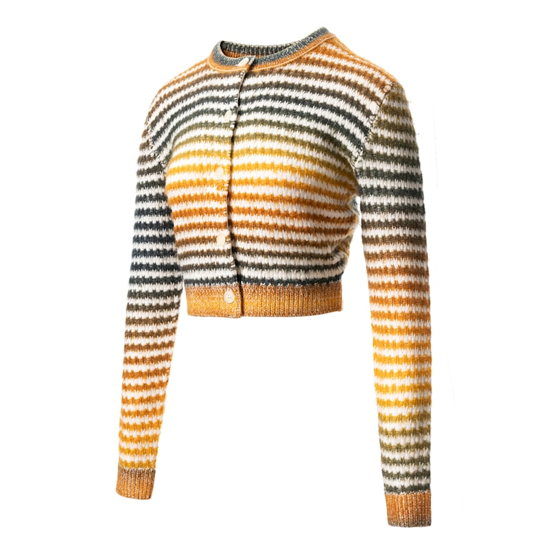 Thumbnail of Fully Fashioning | Flynn Amber Ombre Knit Cardigan image