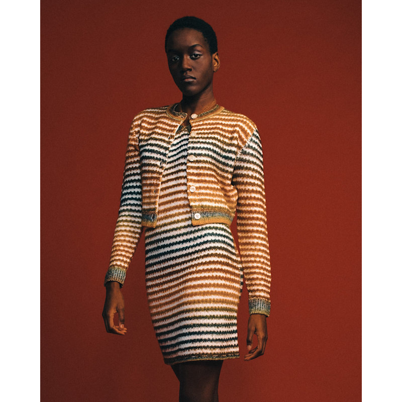 Thumbnail of Fully Fashioning | Flynn Amber Ombre Knit Cardigan image