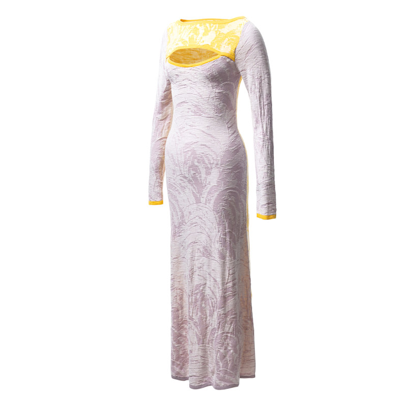 chinese dress ladies For the Storyline Mocha Brown Multi Floral Jacquard Maxi Dress main image 0