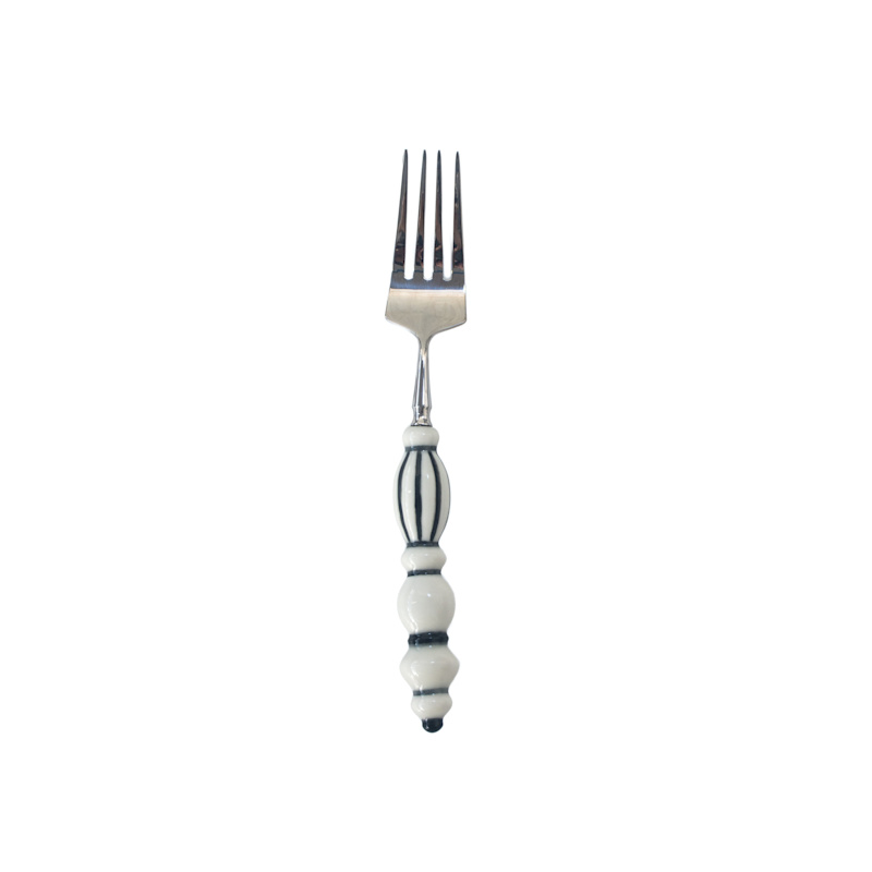Thumbnail of Fun Dining Handcrafted Ceramic Porcelain Cutlery FullSet Black image