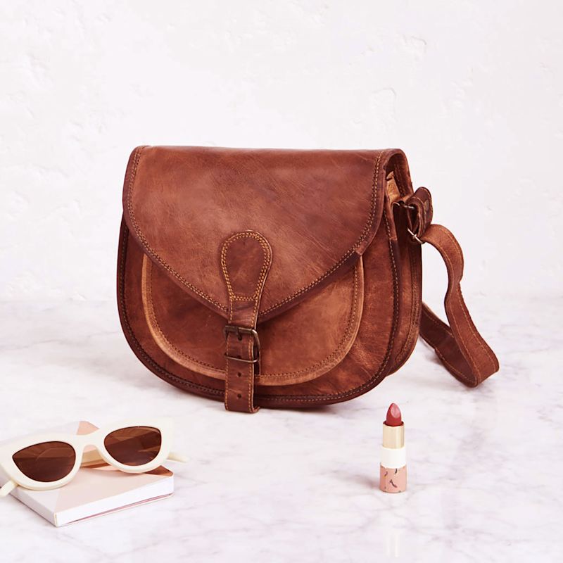 Thumbnail of Vida Vintage Leather Saddle Bag Medium image