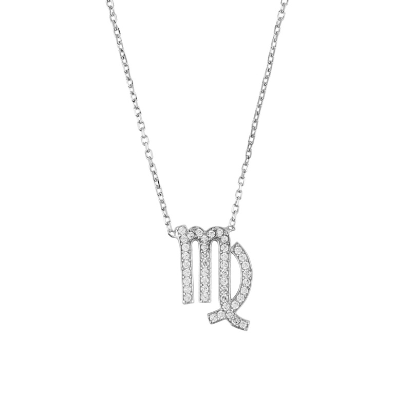 Thumbnail of Zodiac Star Sign Pendant Necklace Silver Virgo image