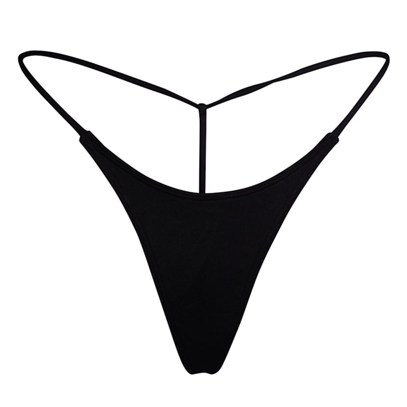 Thumbnail of G Money Thong Bikini Bottom - Dark Seas Black image