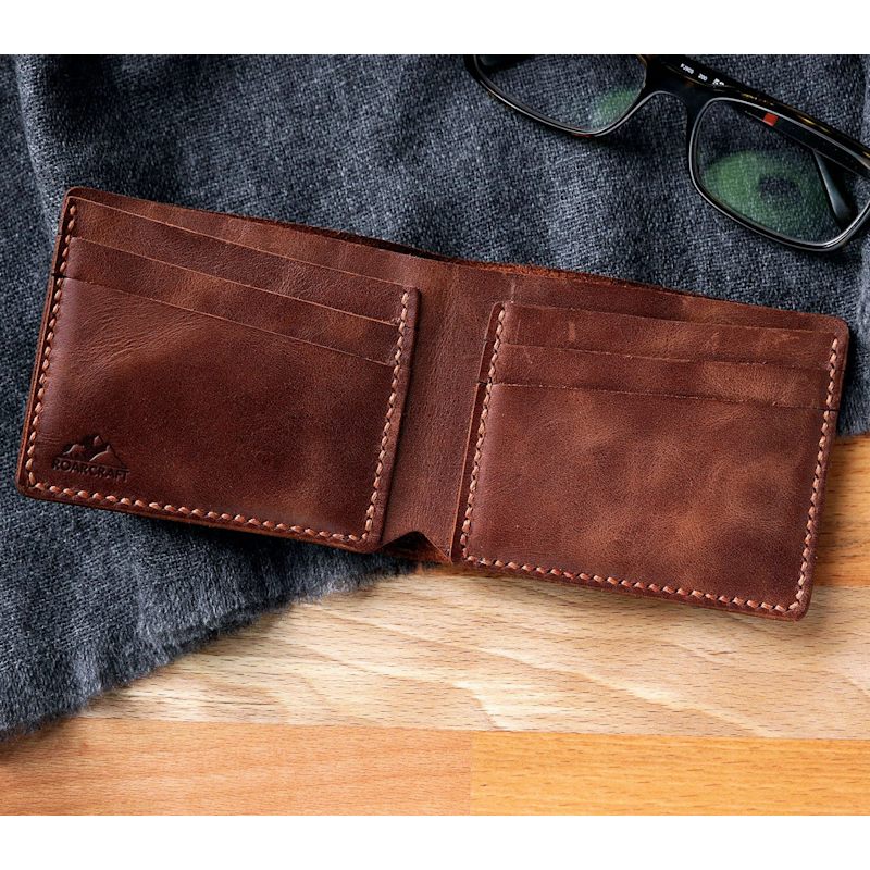 Thumbnail of Classic Bifold Leather Wallet - Pergamon - Tobacco image