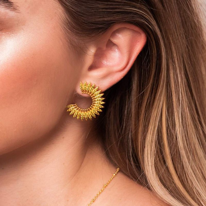 Thumbnail of Green Goldplated Marrakech Earrings image