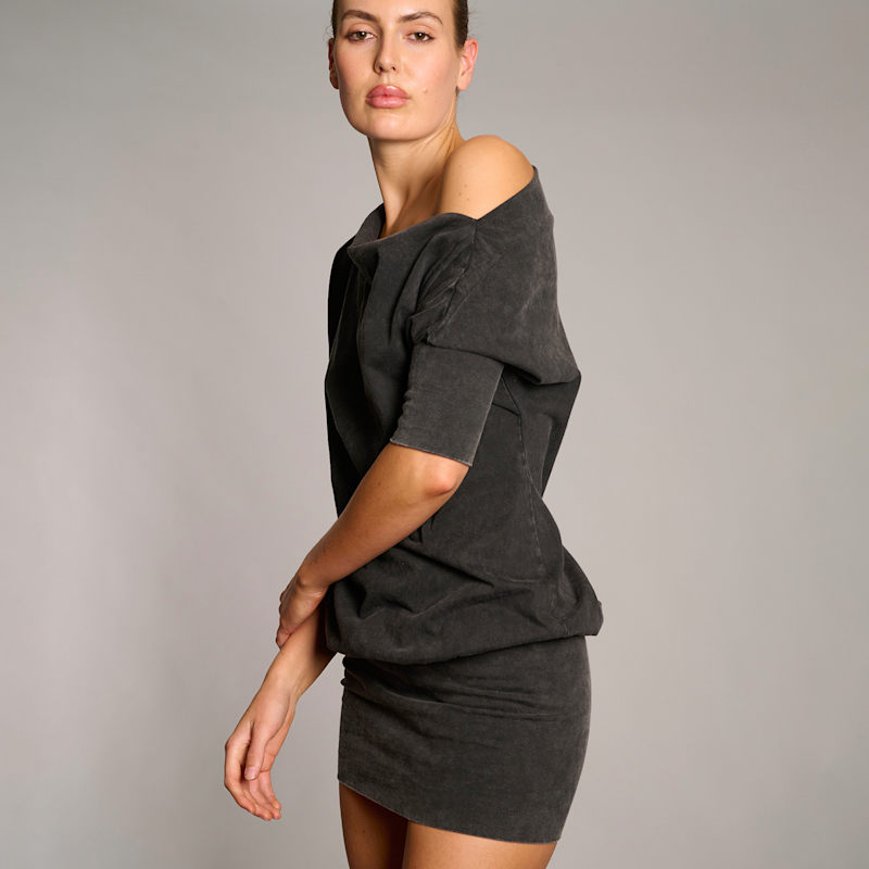Love And Nostalgia Gabby Ballet Women Tee Mini Dress - Black